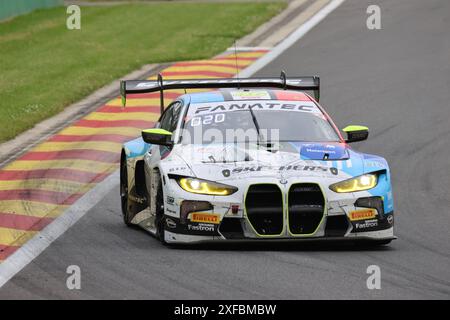 Raffaele MARCIELLO (che) / Maxime MARTIN (BEL) / Valentino ROSSI (ITA), #46, BMW M4 GT3, Team: WRT (BEL), Motorsport, CrowdStrike 24H of Spa, Belgien, Spa-Francorchamps, 29.06.2024 Foto: Eibner-Pressefoto/Jürgen Augst Stockfoto