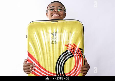 Brüssel, Belgien Juni 2024. Die belgische Maxuella Lisowa Mbaka wurde während eines Fotoshootings für das belgische Olympische Komitee BOIC - COIB vor den Olympischen Spielen 2024 in Brüssel am Mittwoch, den 19. Juni 2024, fotografiert. BELGA FOTO DIRK WAEM Credit: Belga News Agency/Alamy Live News Stockfoto