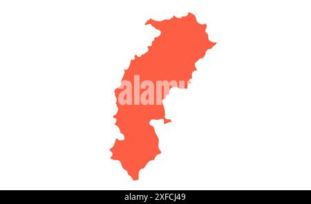 Chhattisgarh Map outline1, Bundesstaat Indien, Republik Indien, Regierung, politische Karte, moderne Karte, indische Flagge, Vektorillustration Stock Vektor