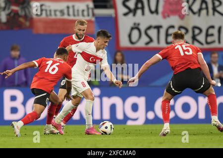 Leipzig, Deutschland. Juli 2024. Während des Fußballspiels der Euro 2024 zwischen Österreich und der Türkei in der Red Bull Arena – Achtelfinale in Leipzig – Dienstag, den 02. Juli 2024. Sport - Fußball . (Foto: Fabio Ferrari/LaPresse) Credit: LaPresse/Alamy Live News Stockfoto