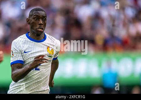 Düsseldorf, Deutschland. Am 1. Juli 2024 spielte Randal Kolo Muani (Frankreich) beim Spiel der UEFA Euro Germany 2024 zwischen Frankreich 1-0 Belgien in der Düsseldorf Arena am 1. Juli 2024 in Düsseldorf. Quelle: Maurizio Borsari/AFLO/Alamy Live News Stockfoto