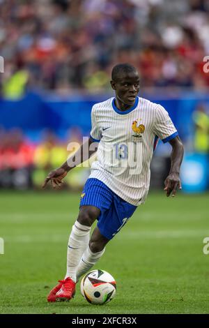 Düsseldorf, Deutschland. Am 1. Juli 2024 fand N Golo Kante (Frankreich) beim Spiel der UEFA Euro Germany 2024 zwischen Frankreich 1-0 Belgien in der Düsseldorf Arena am 1. Juli 2024 in Düsseldorf statt. Quelle: Maurizio Borsari/AFLO/Alamy Live News Stockfoto