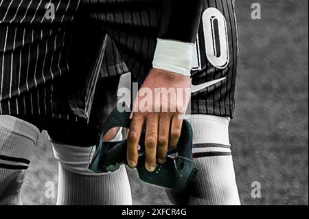 Düsseldorf, Deutschland. Am 1. Juli 2024 spielte Kylian Mbappe (Frankreich) beim Spiel der UEFA Euro Germany 2024 zwischen Frankreich 1-0 Belgien in der Düsseldorf Arena am 1. Juli 2024 in Düsseldorf. Quelle: Maurizio Borsari/AFLO/Alamy Live News Stockfoto