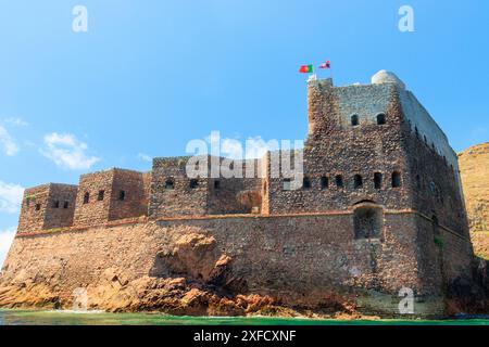 Fort de São João Baptista von Berlengas, Insel Berlenga, Portugal. Stockfoto