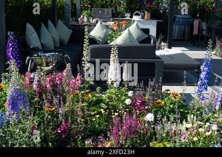 East Molesey, Großbritannien. Juli 2024. Das RHS Hampton Court Palace Garden Festival in East Molesey, Surrey. Kredit: Maureen McLean/Alamy Stockfoto