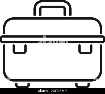 Die einfache Reisetasche ist bereit für einen Urlaub und symbolisiert die Spannung des Packen und Beginns einer Reise Stock Vektor