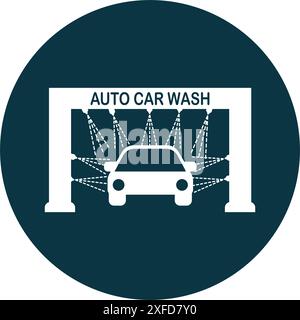 Autowaschanlage Symbol Vektordarstellung Vorlagendesign Stock Vektor