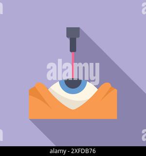 Laserchirurgie Sehkorrektur durch Augenoperation mit einem modernen medizinischen Laser Stock Vektor