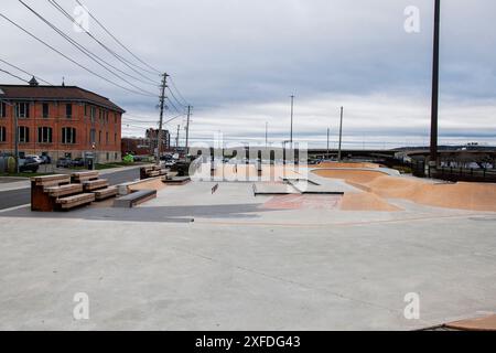 Garrison Skatepark im Zentrum von Fredericton, New Brunswick, Kanada Stockfoto