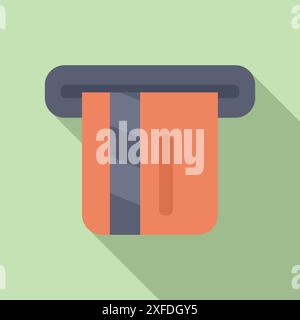 Kreditkarte wird für eine Finanztransaktion in ein POS-Terminal eingesteckt Stock Vektor