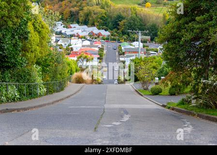 Steilste Straße der Welt - Dunedin - Neuseeland Stockfoto