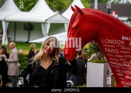 Cathy Hummels bei der Media Night 2024 beim CHIO Aachen Foto: Eibner-Pressefoto / Justin Alexander Derondeau Stockfoto