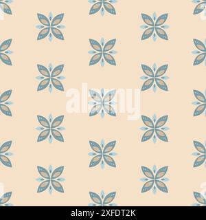 Nahtloses Muster mit einem zarten minimalistischen Muster im skandinavischen Stil. Muster für Tapeten, Stoffe, Textilien, Hintergründe, Tapeten. Stock Vektor