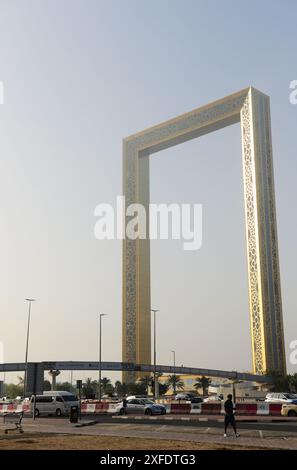 Das ikonische Dubai Frame Gebäude in Dubai, VAE. Stockfoto