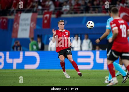 Philipp Lienhart (Oesterreich, #15) am Ball, GER, Österreich (AUT) vs Tuerkiye (TUR), Fussball Europameisterschaft, UEFA EURO 2024, Achtelfinale 02.07.2024 Foto: Eibner-Pressefoto/Michael Memmler Stockfoto