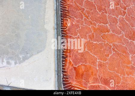 Kenia, Lago Magadi, Werk Tata, Anlage zur Gewinnung von Sodaasche für die Industrie (Luftaufnahme) Stockfoto