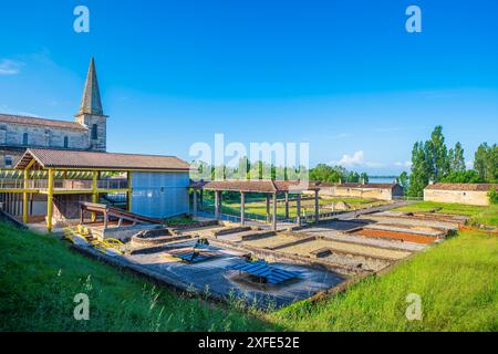 Frankreich, Gironde, Plassac, Überreste einer gallo-römischen Villa Stockfoto