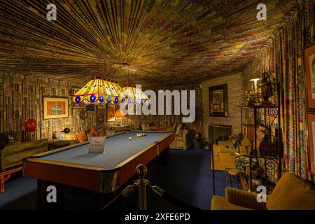 USA, Tennessee, Memphis, Graceland, Elvis Presleys Haus, das Dschungelzimmer Stockfoto