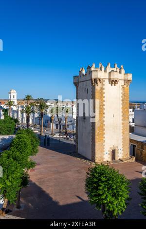 Guzman Tower, Conil de la Frontera, Andalusien, Spanien Stockfoto