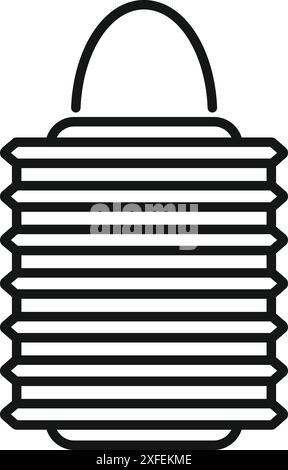Strichkunstsymbol einer traditionellen chinesischen Papierlaterne, perfekt für kulturelle oder dekorative Projekte Stock Vektor