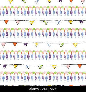 Nahtloses Muster der Girlande in Pastellfarben Stock Vektor