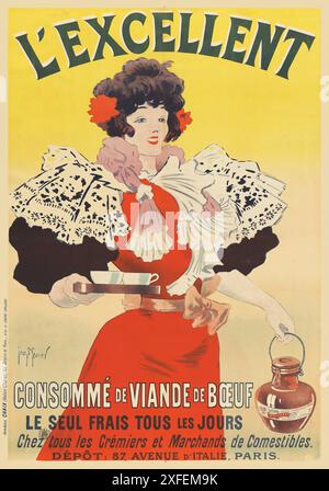 L'excellent consommé de viande de boeuf von Georges Meunier (1869-1942). Poster veröffentlicht 1895 in Frankreich. Stockfoto