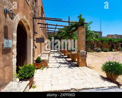 Kloster Arkadi auf der mittelmeerinsel Kreta in Griechenland Stockfoto