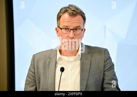 Pressekonferenz WKO Oberoesterreich, Ooe., Now4Tomorrow 03.07.2024, Linz, AUT, Pressekonferenz WKO Oberoesterreich, Ooe., Now4Tomorrow - Wir muessen die Zukunft jetzt gestalten, im Bild Johannes Kopf, Vorstandsvorsitzender AMS Oesterreich Oberoesterreich *** Pressekonferenz WKO Oberoesterreich, Ooe, Ooe , Now4Tomorrow 03 07 2024, Linz, AUT, Pressekonferenz WKO Oberoesterreich, Ooe , Now4Tomorrow Wir müssen die Zukunft jetzt gestalten, Now4Tomorrow im Bild Johannes Kopf, Vorsitzender des Vorstands AMS Oesterreich Oberoesterreich Pressekonferenz WKO Oberoesterreich, Ooe., Now4Tomorrow, 03.07.2024-13 Stockfoto