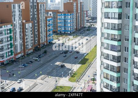 Moderne Wohngegend einer großen Stadt Stockfoto