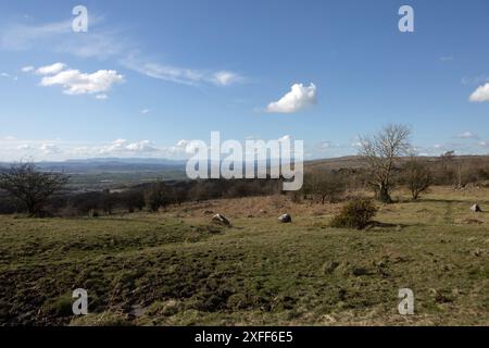 Hutton Roof Crags oberhalb von Burton in Kendal Westmorland und Furness, ehemals Cumbria England Stockfoto