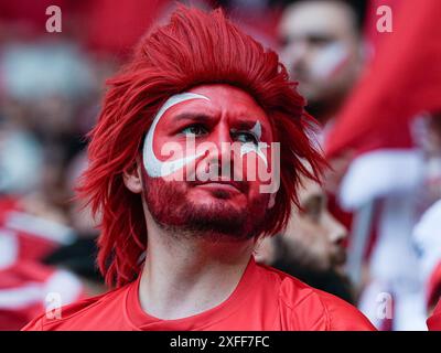 Leipzig, 2. Juli 2024: Turkiye-Fan im Stadion beim UEFA EURO 2024 Deutschland-Spiel zwischen Österreich und Turkiye im Leipziger Stadion. (Daniela Porcelli/SPP) Stockfoto