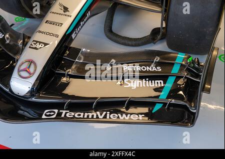 Montmelò, Barcelona Spanien - 06 23 2024: F1-Fahrer und Formel-1-Autos beim spanischen GP Spanien 2024 Stockfoto