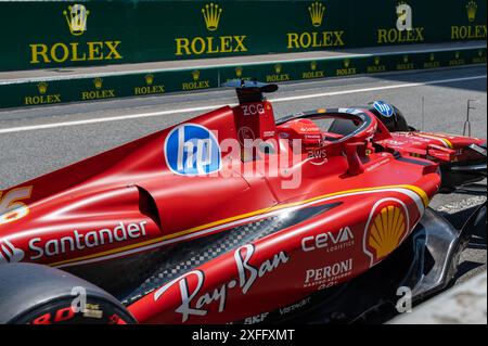 Montmelò, Barcelona Spanien - 06 23 2024: F1-Fahrer und Formel-1-Autos beim spanischen GP Spanien 2024 Stockfoto