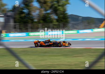 Montmelò, Barcelona Spanien - 06 23 2024: F1-Fahrer und Formel-1-Autos beim spanischen GP Spanien 2024 Stockfoto