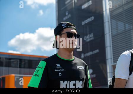 Montmelò, Barcelona Spanien - 06 23 2024: F1-Fahrer und Formel-1-Autos beim spanischen GP Spanien 2024 Stockfoto