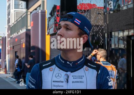 Montmelò, Barcelona Spanien - 06 23 2024: F1-Fahrer und Formel-1-Autos beim spanischen GP Spanien 2024 Stockfoto
