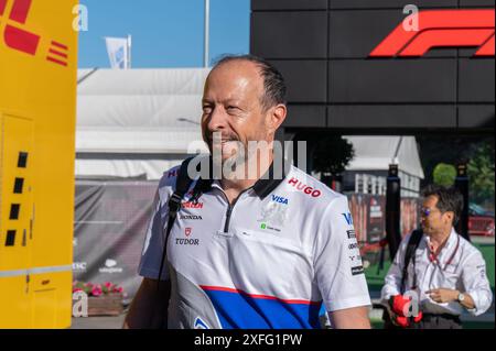 Montmelò, Barcelona Spanien - 06 23 2024: F1-Fahrer und Formel-1-Autos beim spanischen GP Spanien 2024 Stockfoto