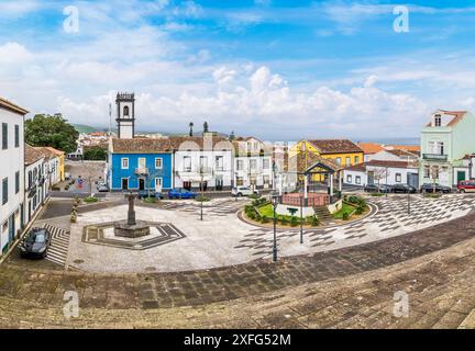 Zentraler Platz von Ribeira Grande, Insel Sao Miguel, Azoren Archipel, Portugal. Stockfoto