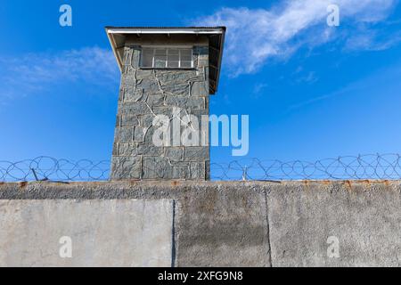 Der Zellblock, in dem Nelson Mandela inhaftiert war, Robben Island, Westkap-Provinz, Südafrika, Afrika Stockfoto