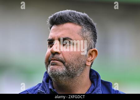 Edgbaston, Birmingham, Großbritannien. Juli 2024. World Championship of Legends T20 Cricket League, England Champions versus India Champions; Usman Afzaal of England Credit: Action Plus Sports/Alamy Live News Stockfoto