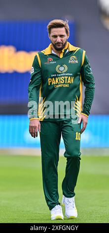 Edgbaston, Birmingham, Großbritannien. Juli 2024. World Championship of Legends T20 Cricket League, Pakistan Champions versus Australia Champions; Shahid Afridi of Pakistan Credit: Action Plus Sports/Alamy Live News Stockfoto