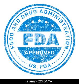 FDA-zugelassener Stempel, Food and Drug Administration Bestätigung, Qualitätssymbol, Vektor Stock Vektor