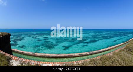 Blick von Fort Jefferson, Dry Tortugas, Florida Stockfoto