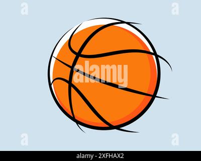 Illustration zum Sportball. Illustration des Basketballballs. Stock Vektor