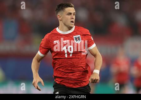 Leipzig, Deutschland. Juli 2024. Christoph Baumgartner aus Österreich beim Achtelfinale der UEFA-Europameisterschaften im Leipziger Stadion. Der Bildnachweis sollte lauten: Jonathan Moscrop/Sportimage Credit: Sportimage Ltd/Alamy Live News Stockfoto