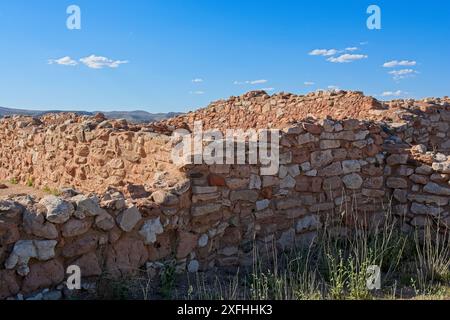 Mauerwerk der Zimmer zu Tuzigoot Pueblo Ruinen Stockfoto