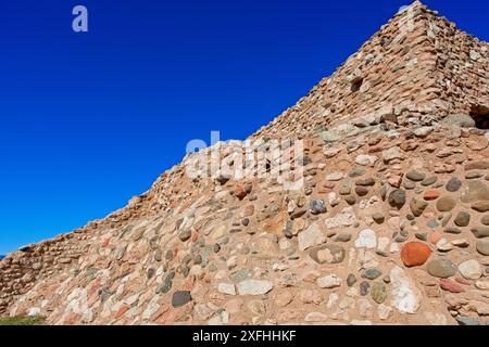 Zitadelle auf der Dorfmauer von Tuzigoot Pueblo Ruine Stockfoto