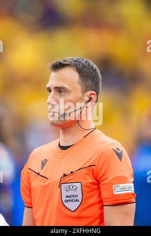 München, Deutschland. Juli 2024. Schiedsrichter Felix Zwayer war beim Achtelfinale der UEFA Euro 2024 zwischen Rumänien und den Niederlanden in der Allianz Arena in München zu sehen. Stockfoto