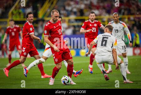 Dortmund, Deutschland. Juni 2024. Christian Eriksen (Dänemark) Joshua Kimmich (DFB) Deutschland - Dänemark Deutschland - Dänemark 29.06.2024 Copyright ( Stockfoto