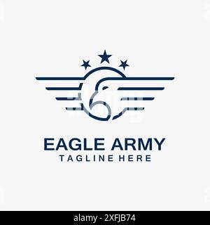 Eagle Army Logo Stock Vektor